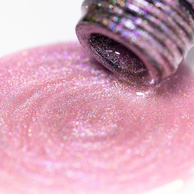 Vernis à ongles gel magnétique holographique effet arc-en-ciel