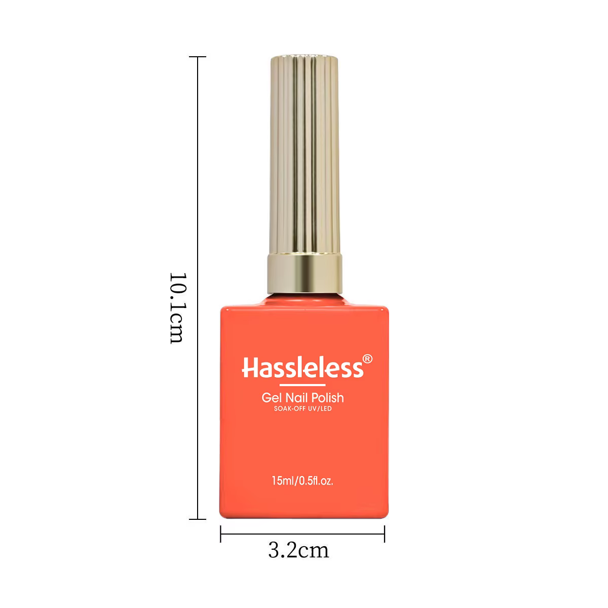 Le kit de gel pour ongles Hassleless de 6 flacons présente des couleurs hautement saturées. Chaque flacon contient 15