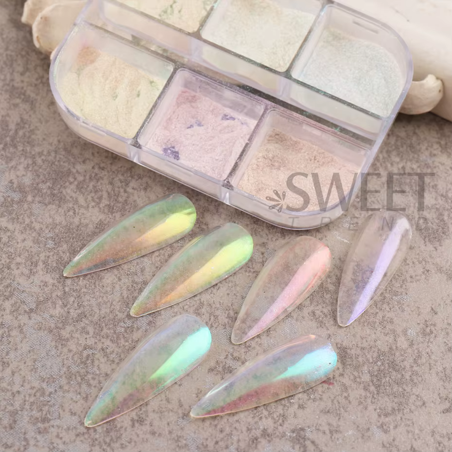 Poudre pour ongles miroir aurore