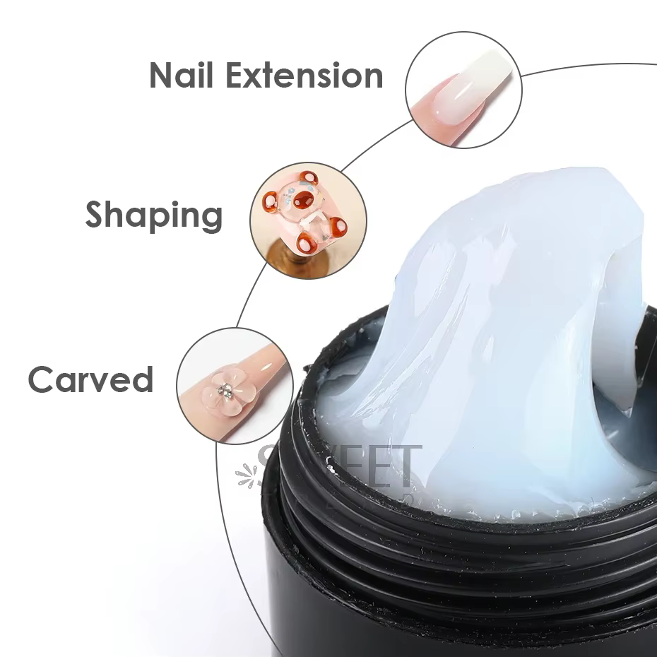 Extension d'ongles en cristal doux et solide