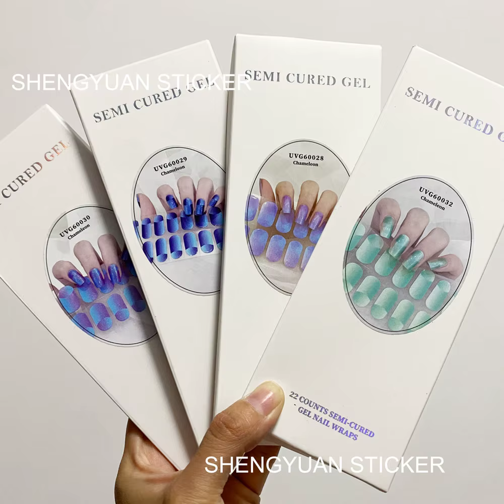 Autocollants pour ongles semi-durcis en gel