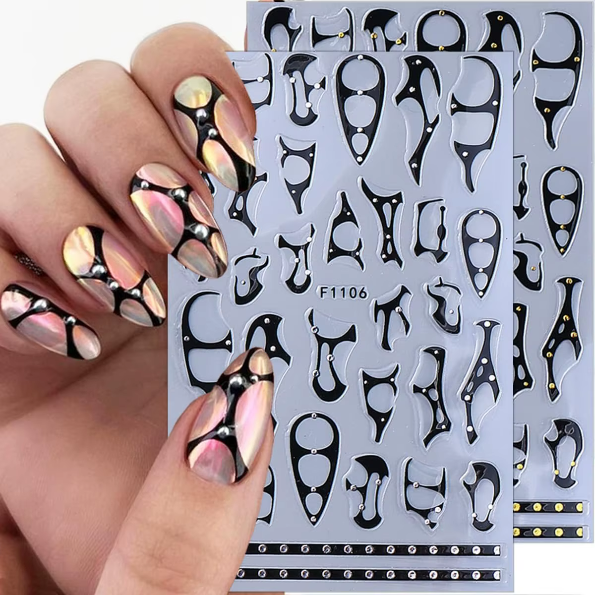 Autocollants pour ongles gothiques