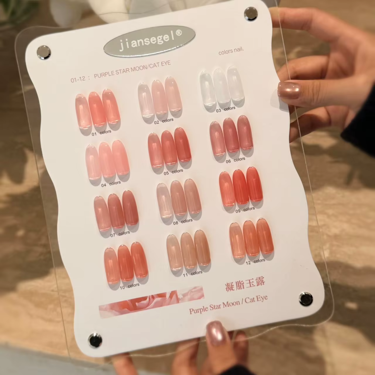 Ensemble de vernis à ongles en gel 12 couleurs pour salons de beauté