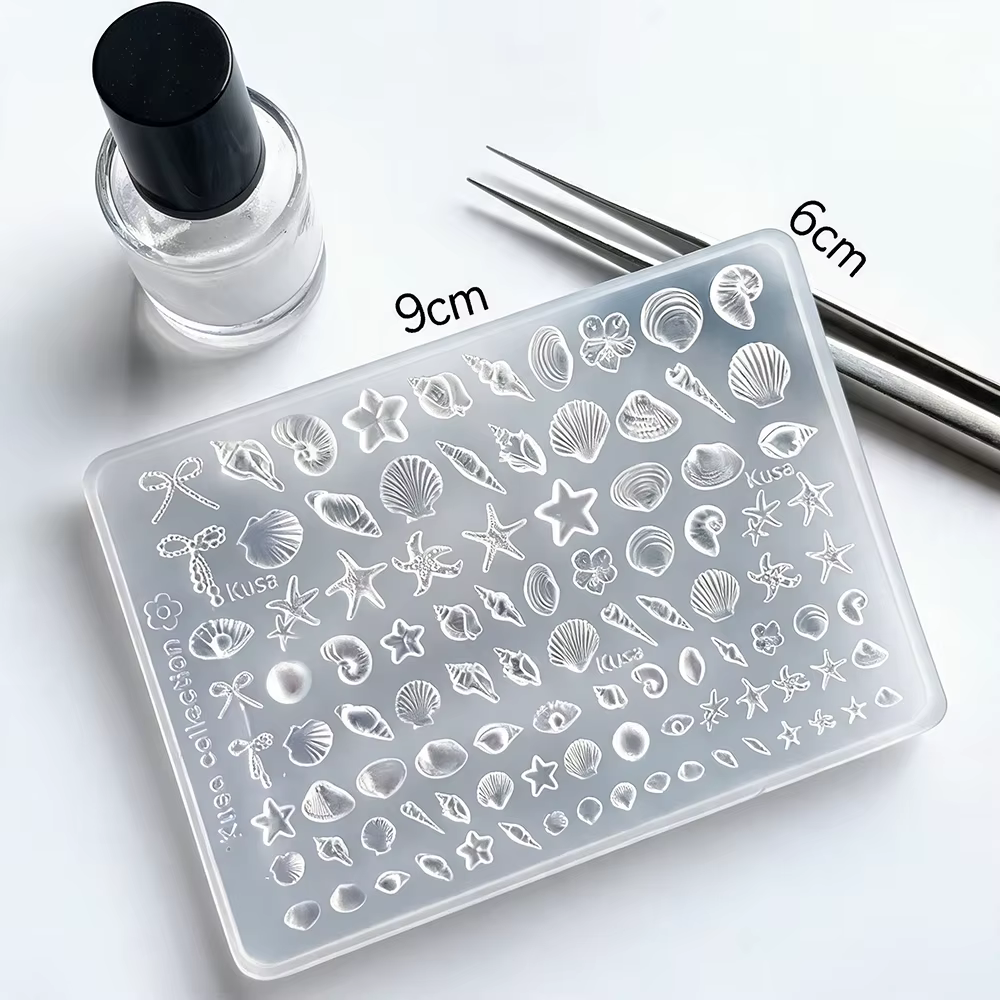 Moule en silicone pour nail art sur le thème de la mer