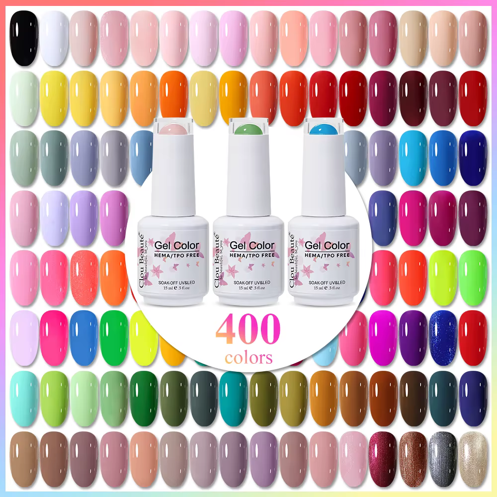 Clou Beaute série bleue vernis à ongles gris vert chanceux