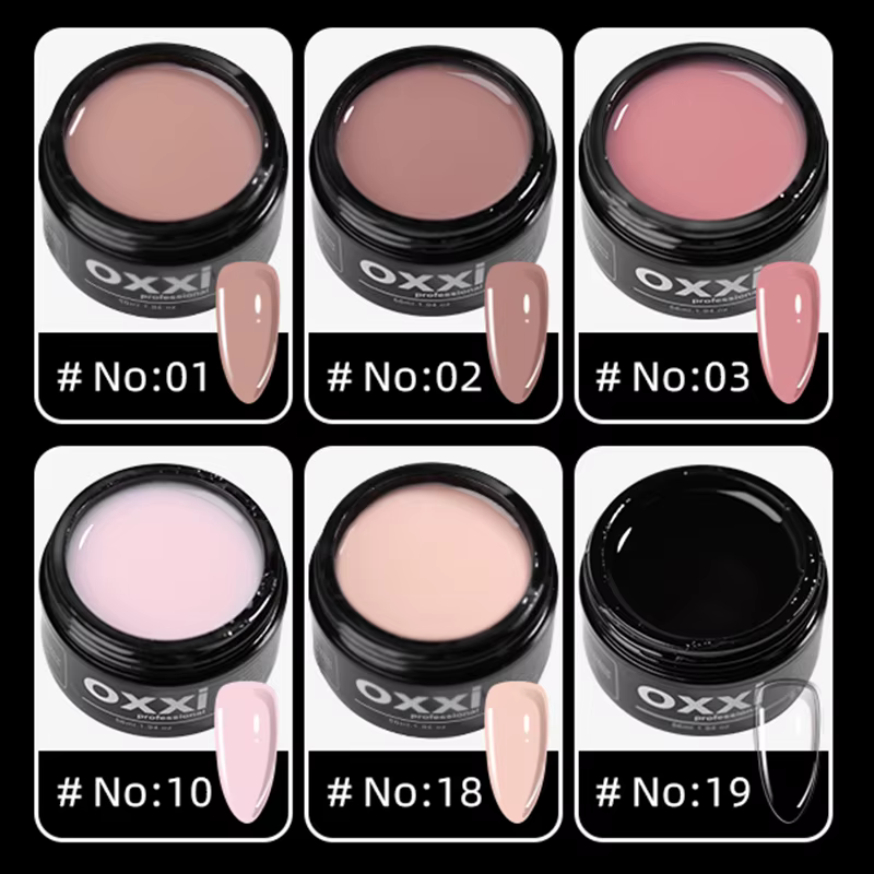 OXXI 56ml UV Extension d'ongle Gel semi-permanent constructeur vernis manucure Poly ongles Gellac acrylique Gel
