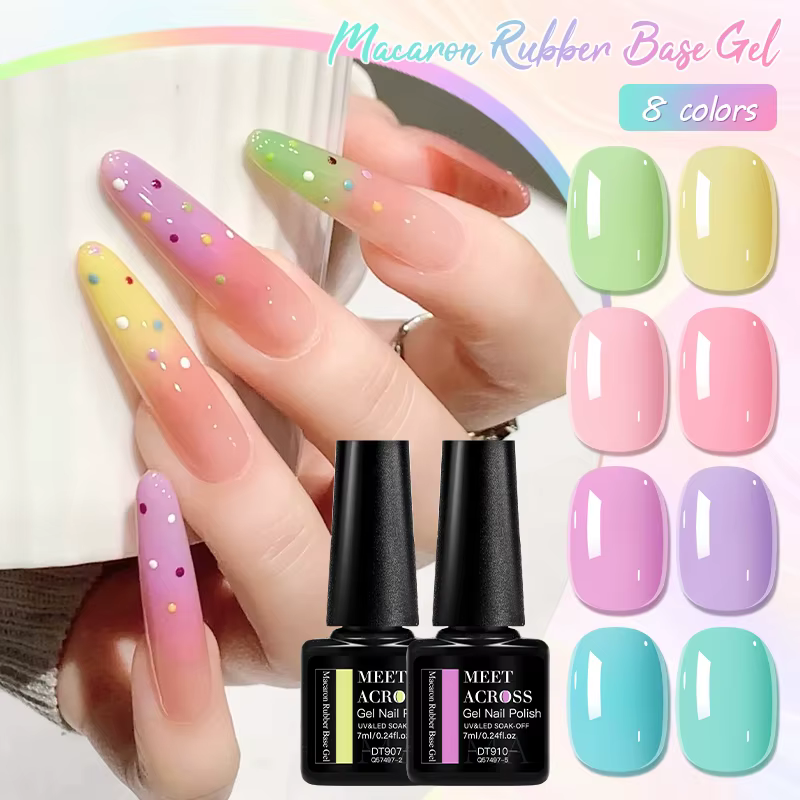Vernis à ongles en gel de base en caoutchouc Macaron
