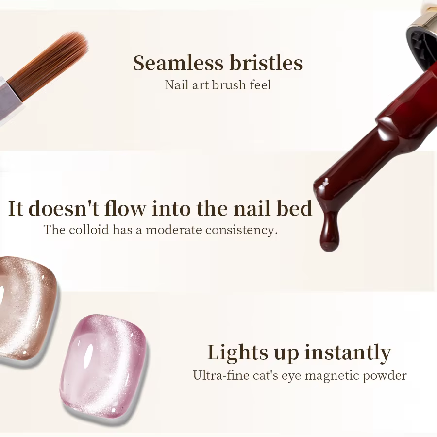 RSNAIL Vernis à ongles magnétique 3-en-1 en une seule étape