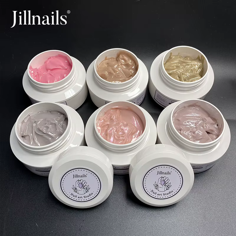 Jillnails-Gel UV pour Extension d'Ongles, Crème Dure, Blanc Laiteux, 50g, 50ml
