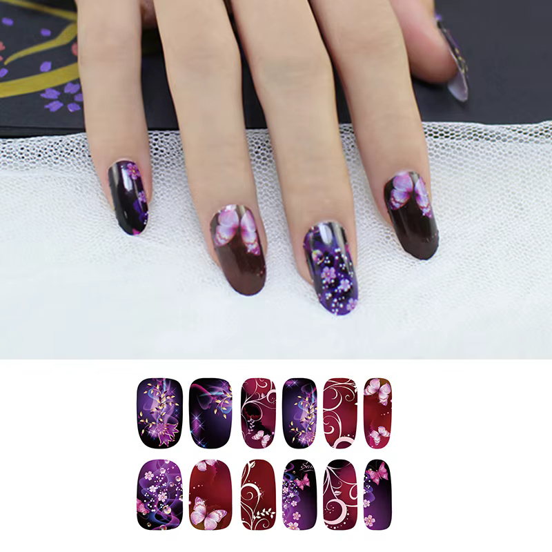 Autocollants de vernis à ongles auto-adhésifs