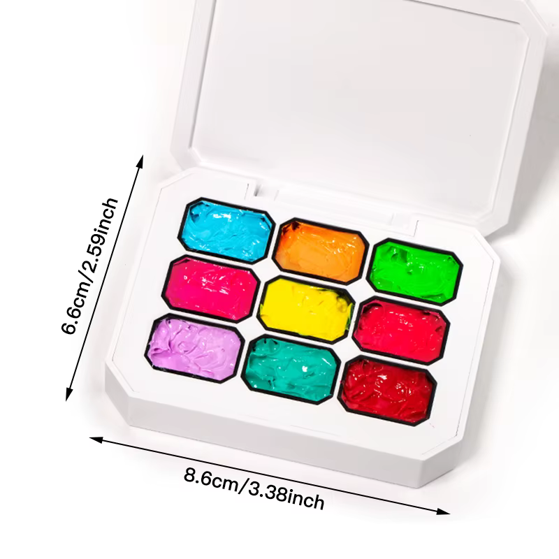 9 couleurs Macaron Pat peinture vernis à ongles coloré Fluorescent Nail Art