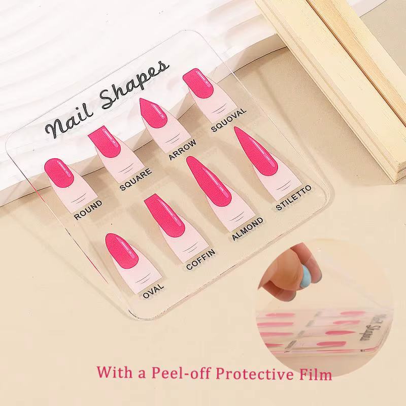 Panneau d'affichage de formes d'ongles