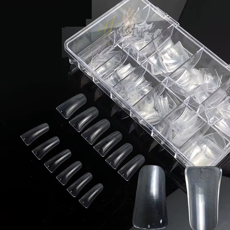 120 pièces pointes d'ongles de canard pour Extension faux ongles en acrylique transparent 12 tailles accessoires et