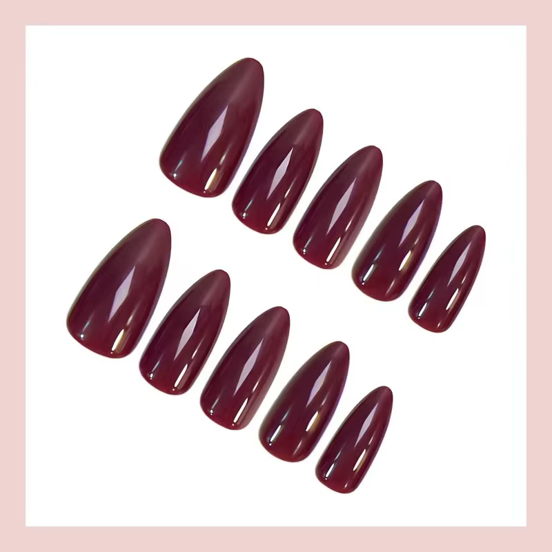 24 pièces d'ongles artificiels haut de gamme - ongles noirs