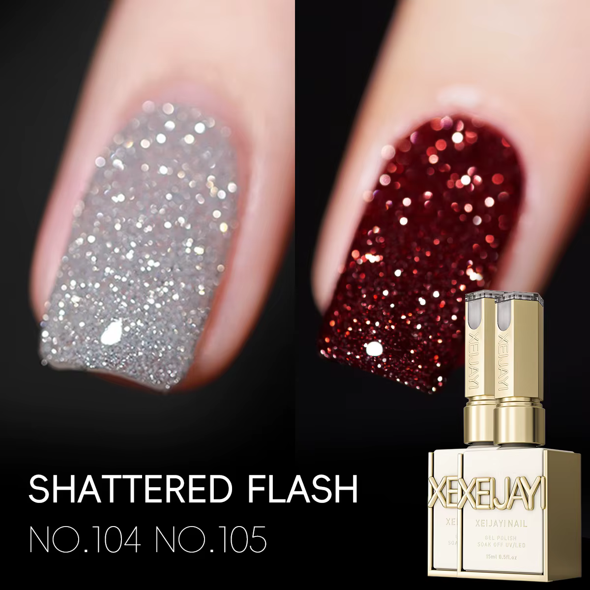 Vernis à ongles Gel réfléchissant à paillettes