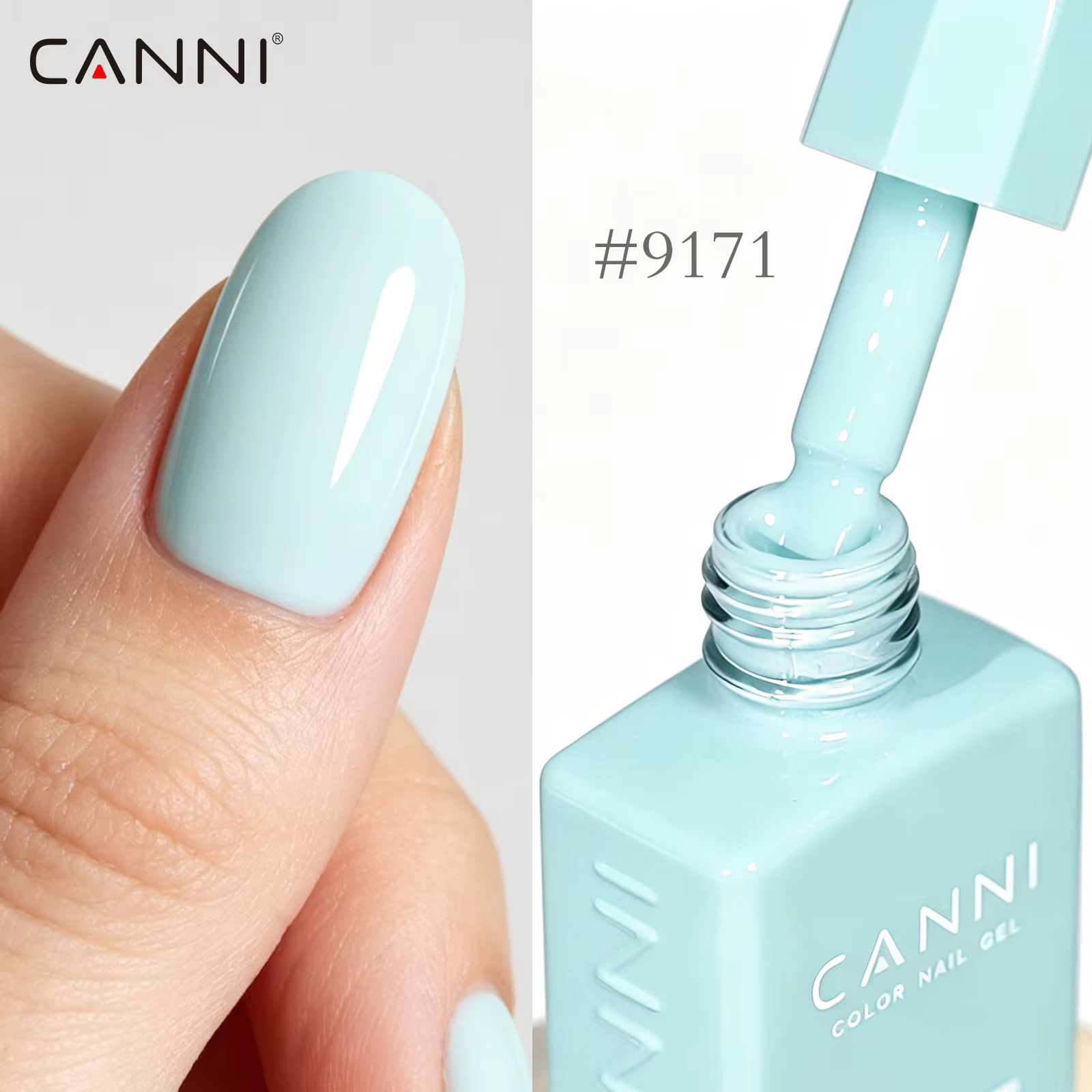 CANNI # Vernis à ongles gel bleu menthe pastel 9171