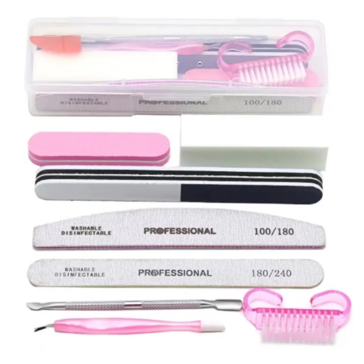 Kit de limes à ongles professionnelles pour manucure et pédicure