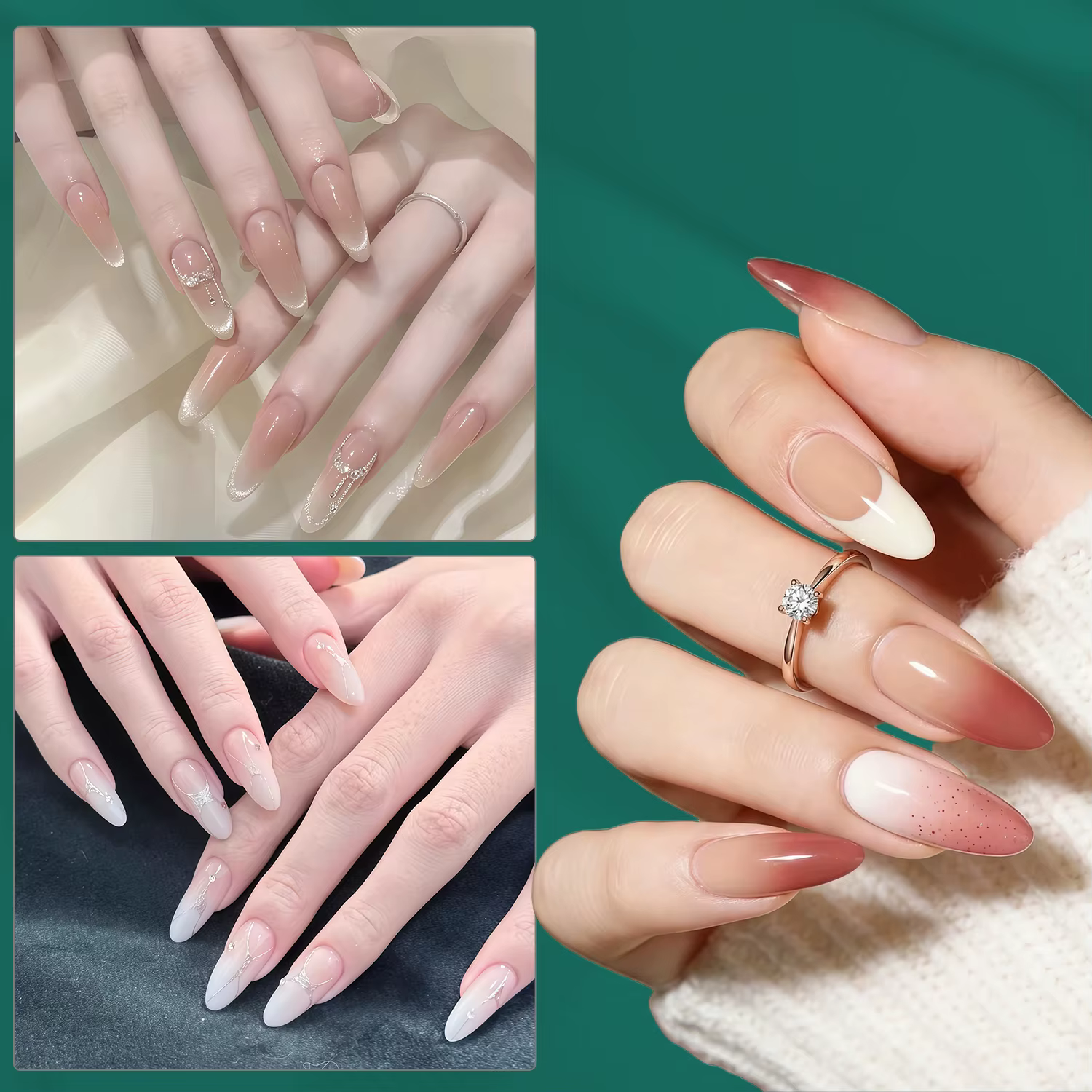 Kit de formes à ongles doubles Nailpop courtes ovales