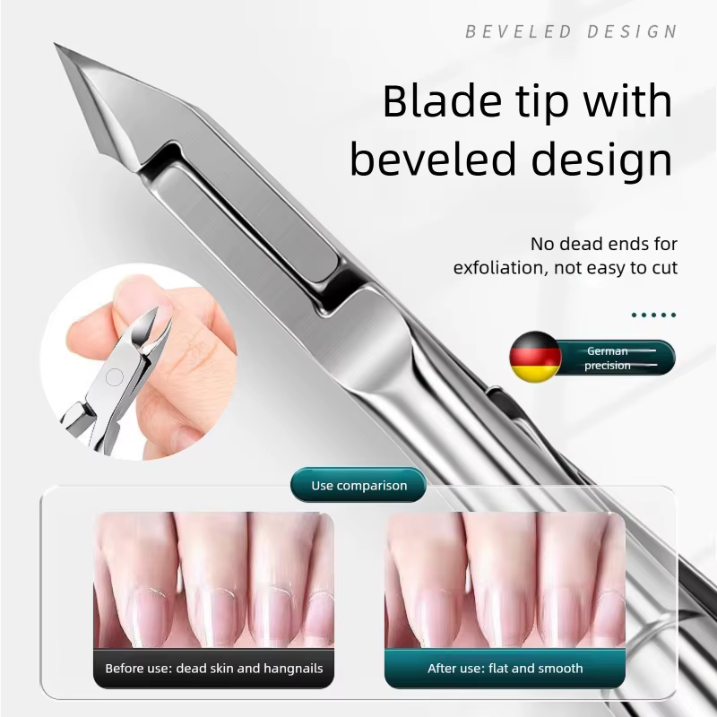 Ensemble de manucure 4 pièces professionnel en acier inoxydable - Coupe-cuticules