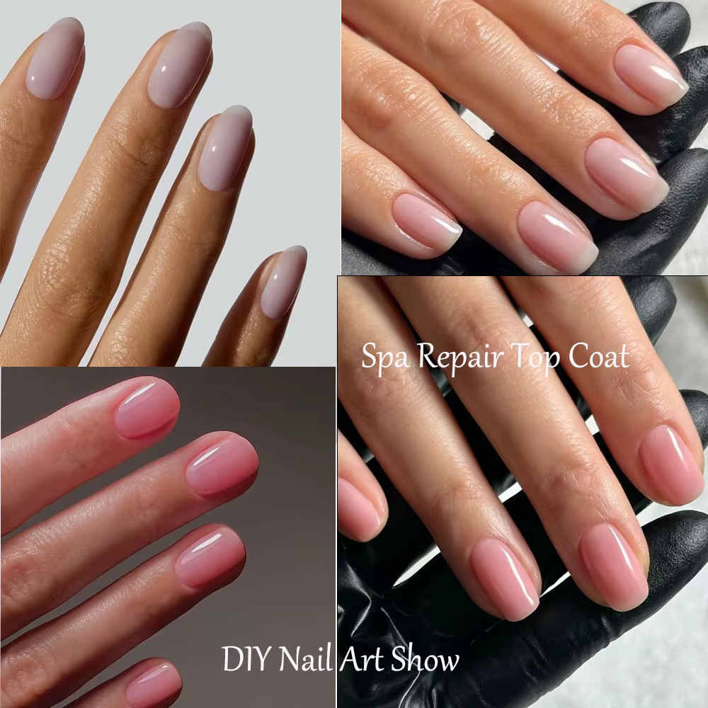 KODIES GEL Spa réparation couche de finition blanc laiteux gelée rose Gel vernis à ongles