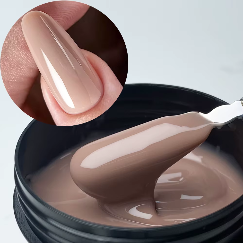 Jillnails Gel de construction pour ongles brun 100g/50g sans HEMA ni TPO