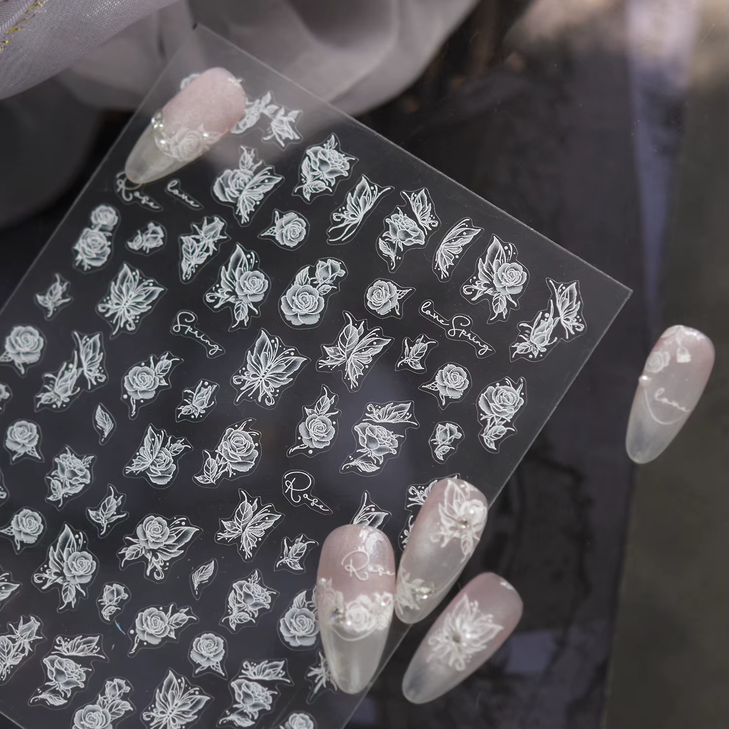 Tomoni 5D dessin animé Portrait autocollant pour ongles été océan étoile
