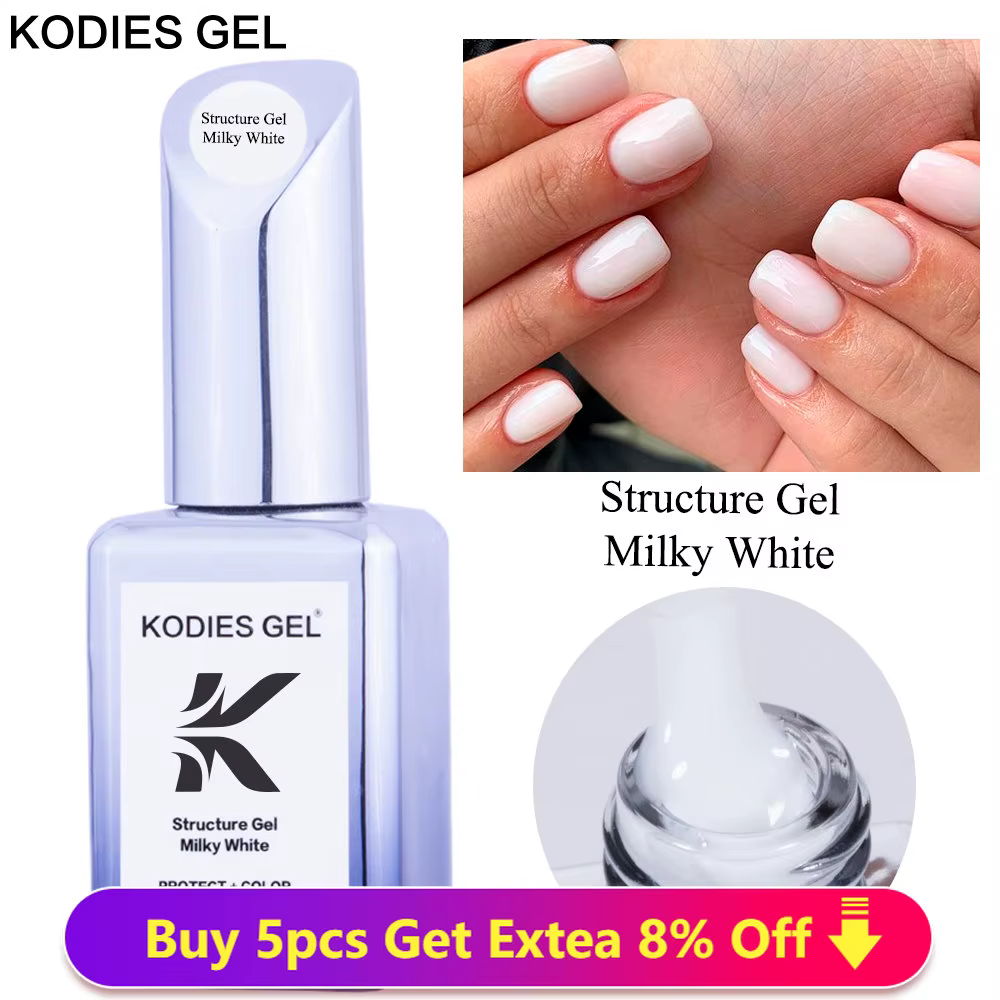 KODIES GEL blanc laiteux Gel vernis Structure Base en caoutchouc Gel