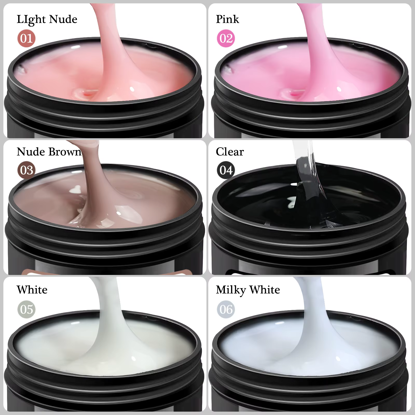 1 pot 100/150g Poly Gel pour ongles UV LED durci constructeur Gel