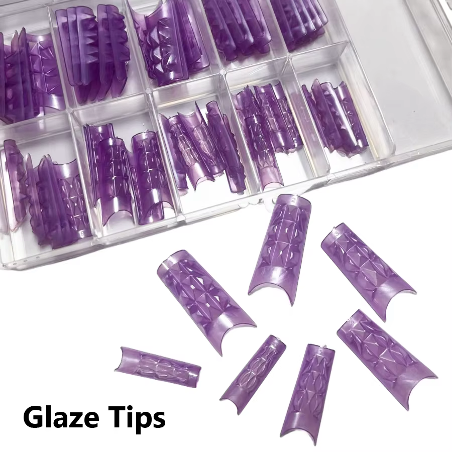 100 pièces pointes d'ongles français nacrés