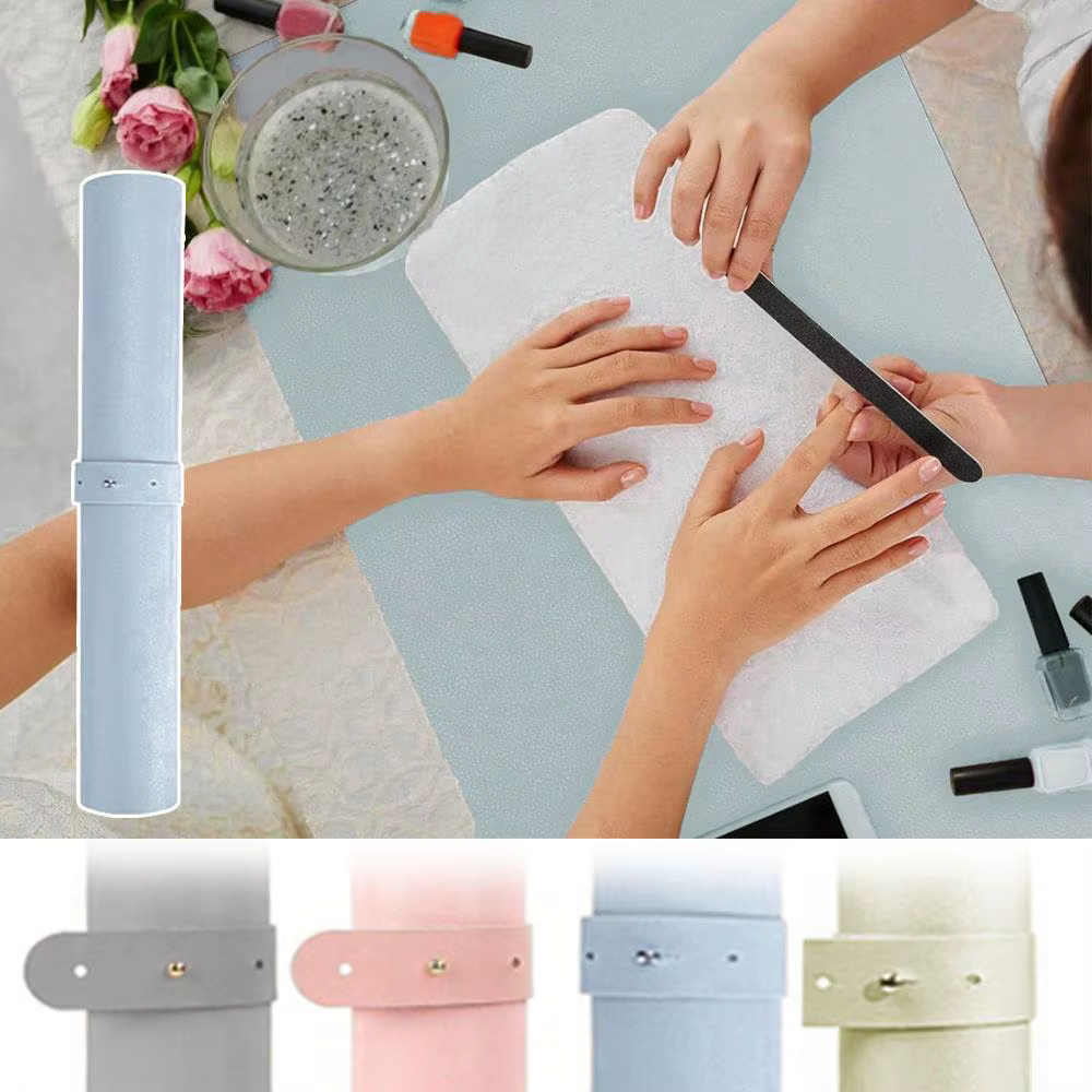 Tapis de manucure pliable en cuir PU