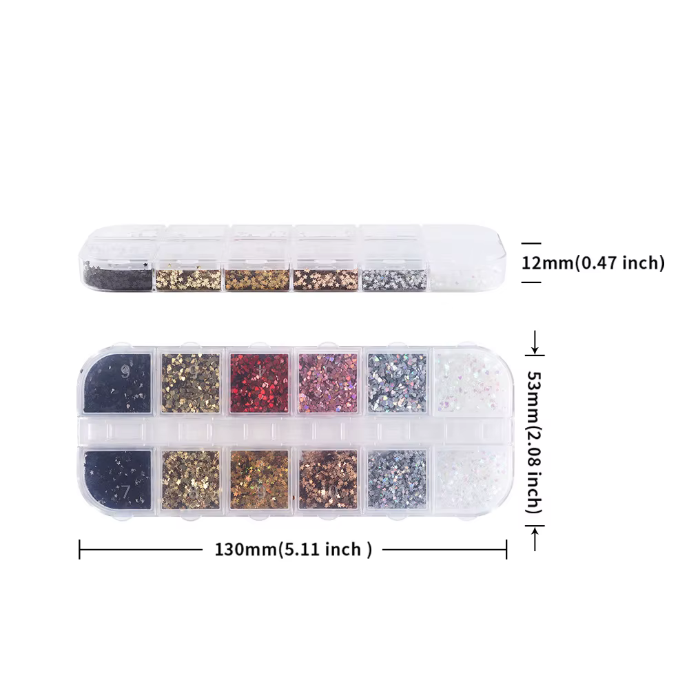 Holographique amour coeur Nail Art paillettes