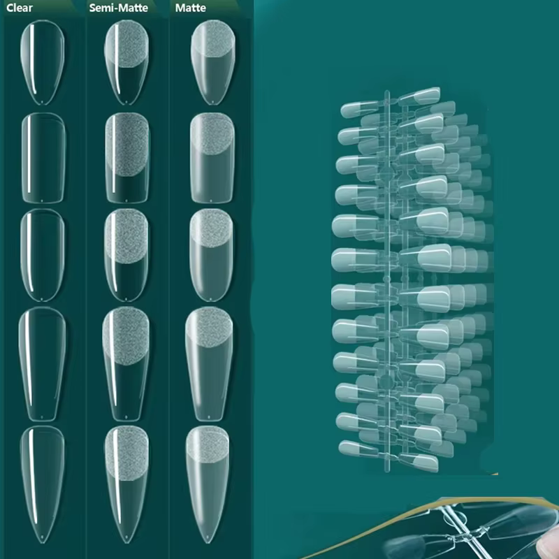 Capsules pour faux ongles, couverture complète, Gel doux, diverses formes et Styles pour Extension d'ongles professionnelle, bricolage, 120 pièces