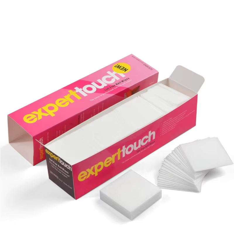 Lingettes en coton non pelucheuses pour dissolvant de vernis à ongles