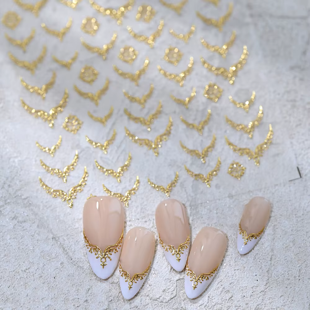 Autocollants pour ongles en forme de V