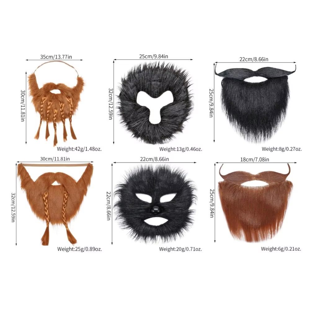 Barbe artificielle réaliste, fausse barbe amusante et vive pour Halloween, fausse moustache, barbe tressée de Viking sauvage et mignonne, accessoires de cosplay, décoration