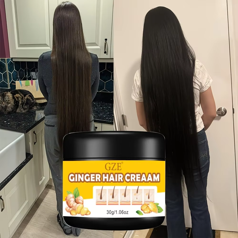 GZE GINGER crème capillaire gingembre cheveux renforce crème hydratante cuir chevelu Massage soin des cheveux sérum revitalisant