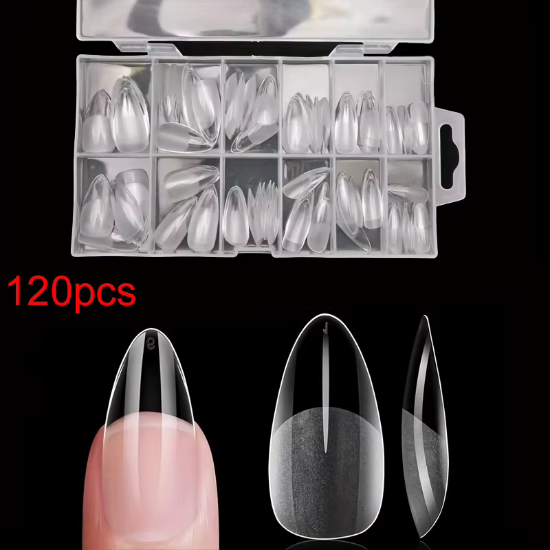 120 faux ongles en forme d'amande