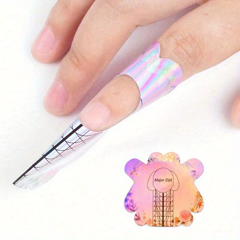 N64.Art-Autocollants pour extensions d'ongles en gel UV