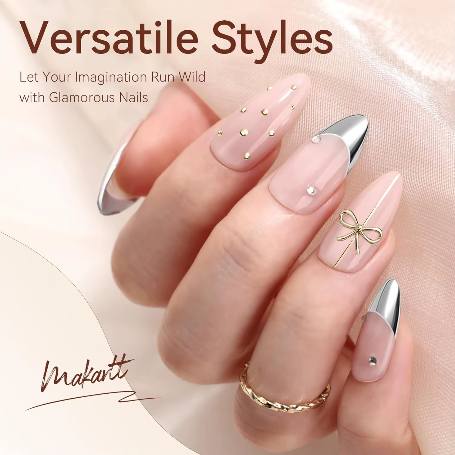 Ensemble de vernis à ongles gel métallique