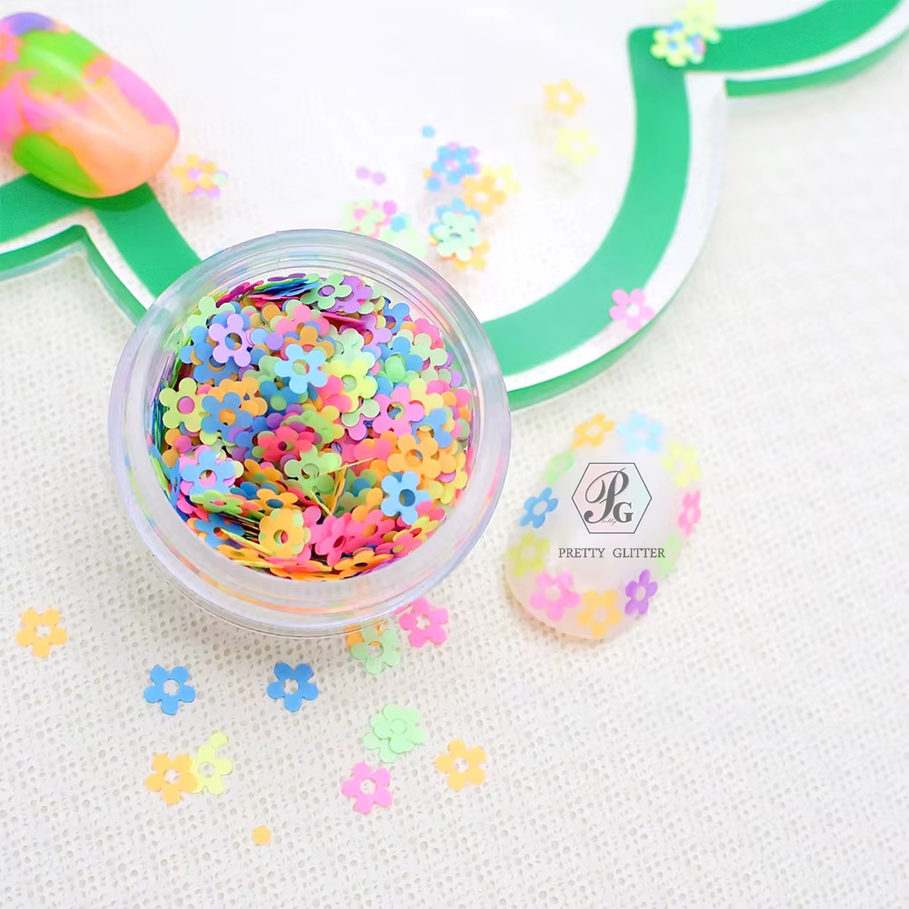 PrettyG-Paillettes en forme de pétale de petites fleurs pour Nail Art