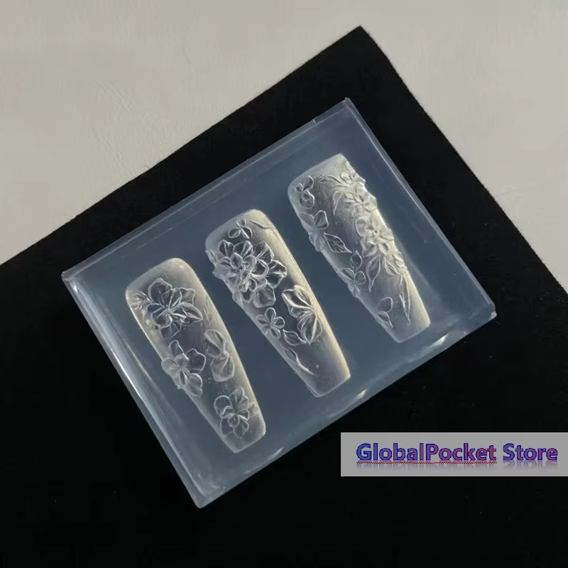 Moule en silicone 3D pour décorations d'ongles