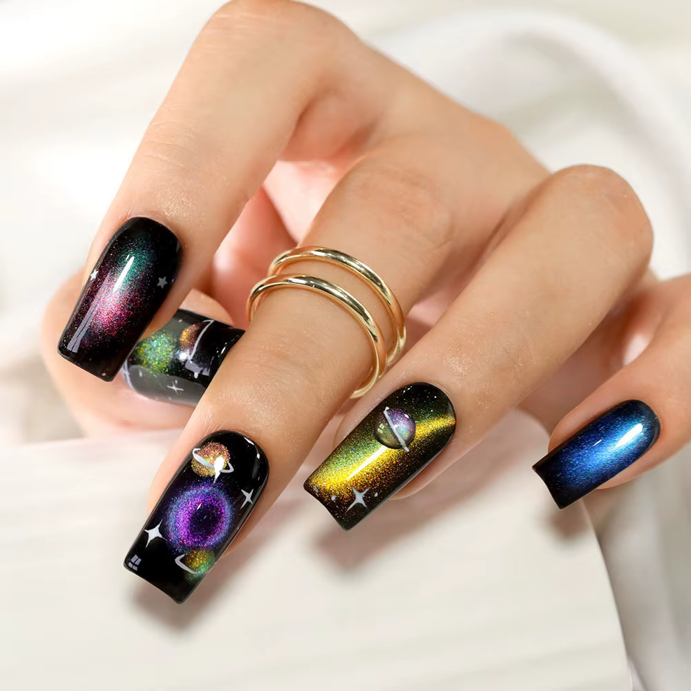 Arc-en-ciel yeux de chat HEMA/TPO gratuit magnétique oeil