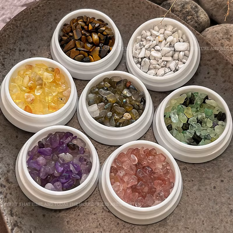 Accessoires pour ongles en pierre de cristal