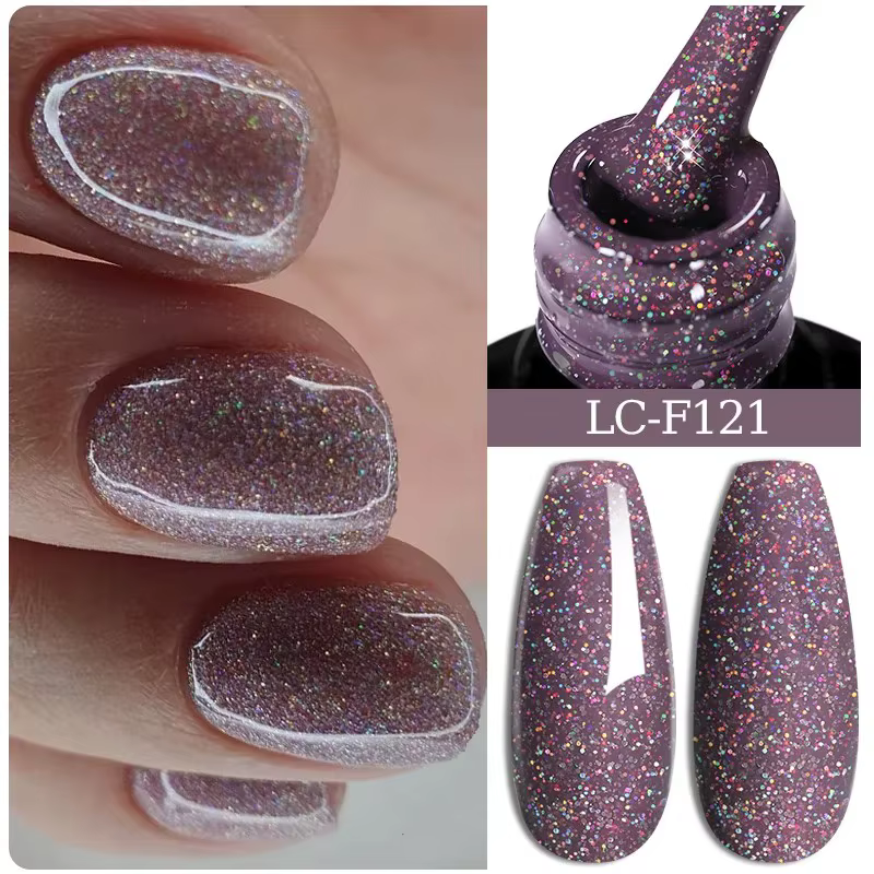 LILYCUTE 184 couleurs Gel vernis à ongles printemps coloré rose scintillant paillettes Semi Permanent pour manucure