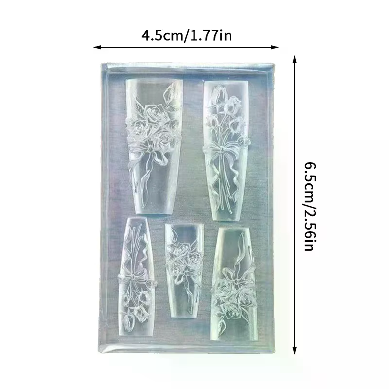 Moule 3D en forme de Relief en Silicone pour ongles