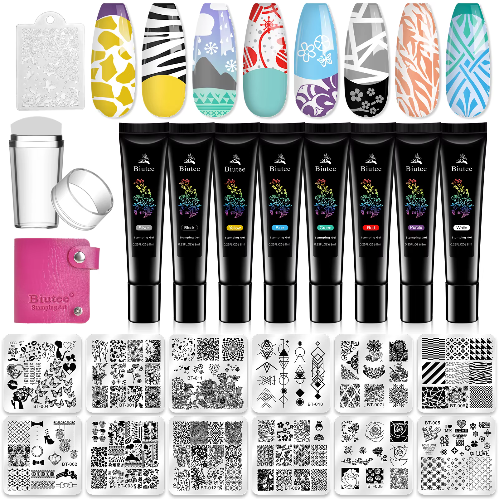 Biutee 2025 Nail Art estampage Gel débutant acrylique Kit d'ongles spécial polissage impression ongles conception Gel