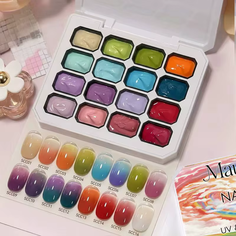 Vernis à ongles gel solide 16 couleurs