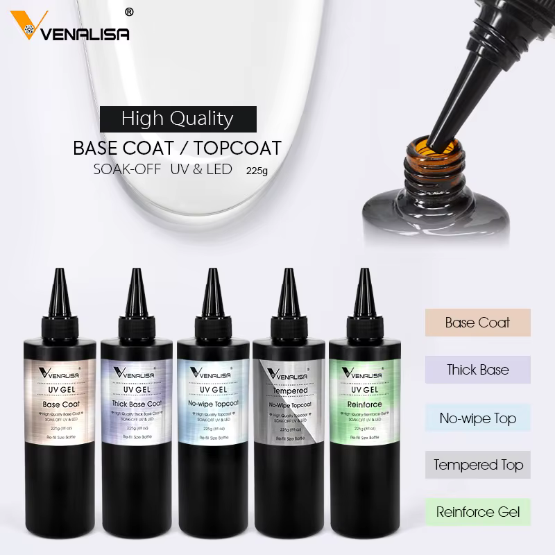 Venalisa 30 ml/225g Nowipe couche de finition tremper LED UV vernis à ongles diamant trempé