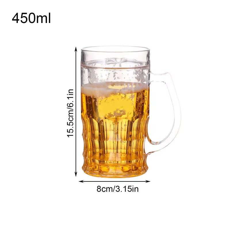Tasse à bière fausse drôle de 450ml, tasse à bière réaliste avec poignées, jouets délicats, modèle de bière créatif, jouet de farces pour fête, barbecues, vacances
