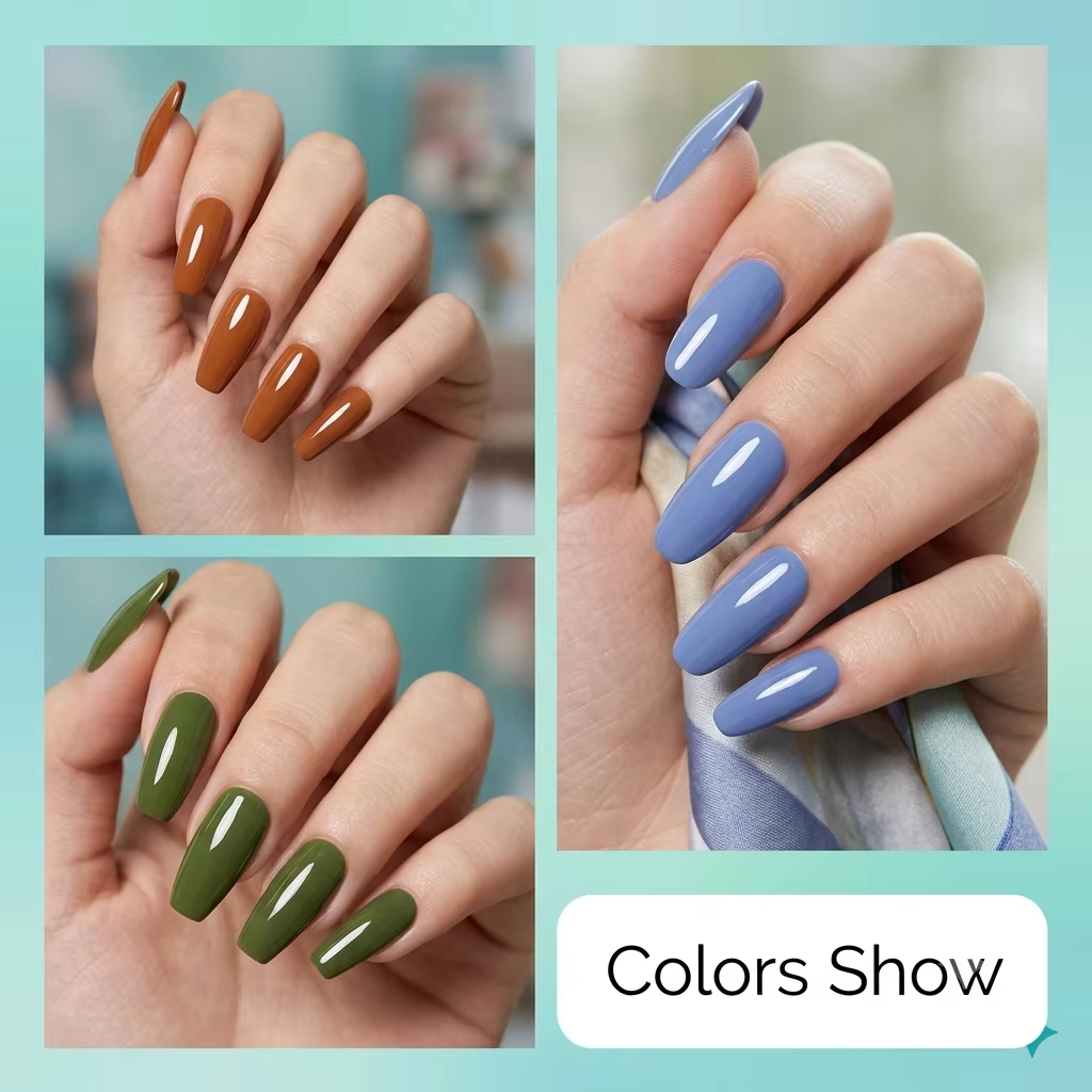 Ensemble de gel à ongles aux couleurs tendance printemps/été (6 pièces)